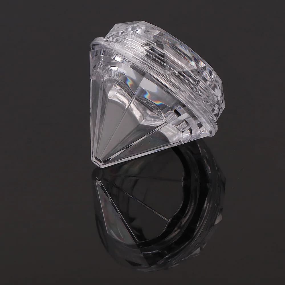 10 Pcs Diamond Clear Plastic Empty Nail Art Decor Storage Case Box Nail Glitter Rhinestone Jewelry Beads Accessories Container